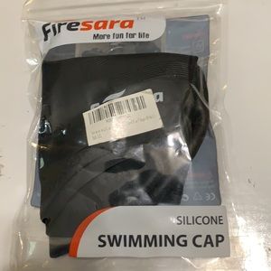 Firesara silicone swim cap with ear & nose plugs